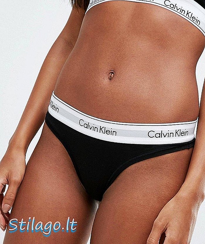 Calvin Klein moderne bomulls-thong-svart