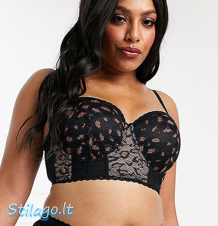 Cukup Be lace padded multiway bra pada hewan hitam