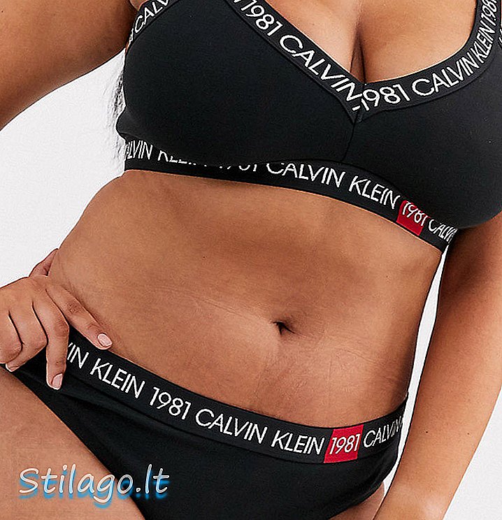 „Calvin Klein Plus Bold 1981“ bikinio trumpikė juoda spalva