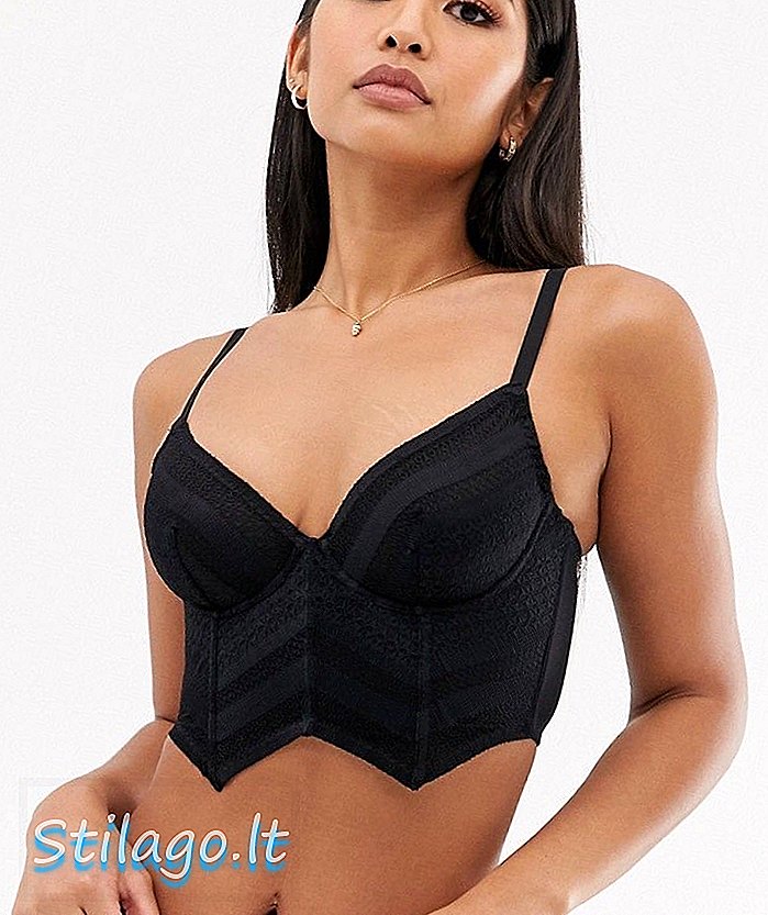 Cosabella Wildflower bustier berwarna hitam