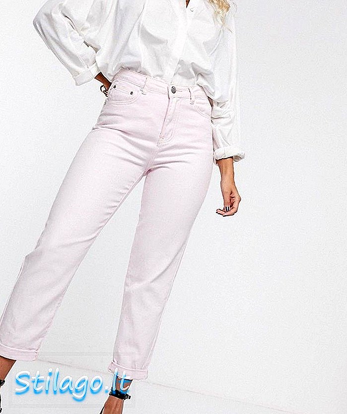 Glamorøs vintage fit mamma jeans-rosa