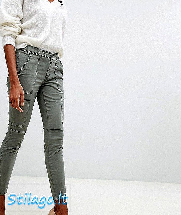 J Brand Utility Pocket Skinny Jeans-Green