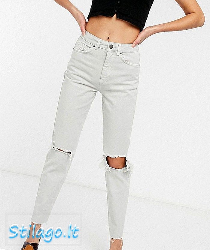 Джинсовые джинсы с рваной отделкой ASOS DESIGN Tall Mom - оранжевый