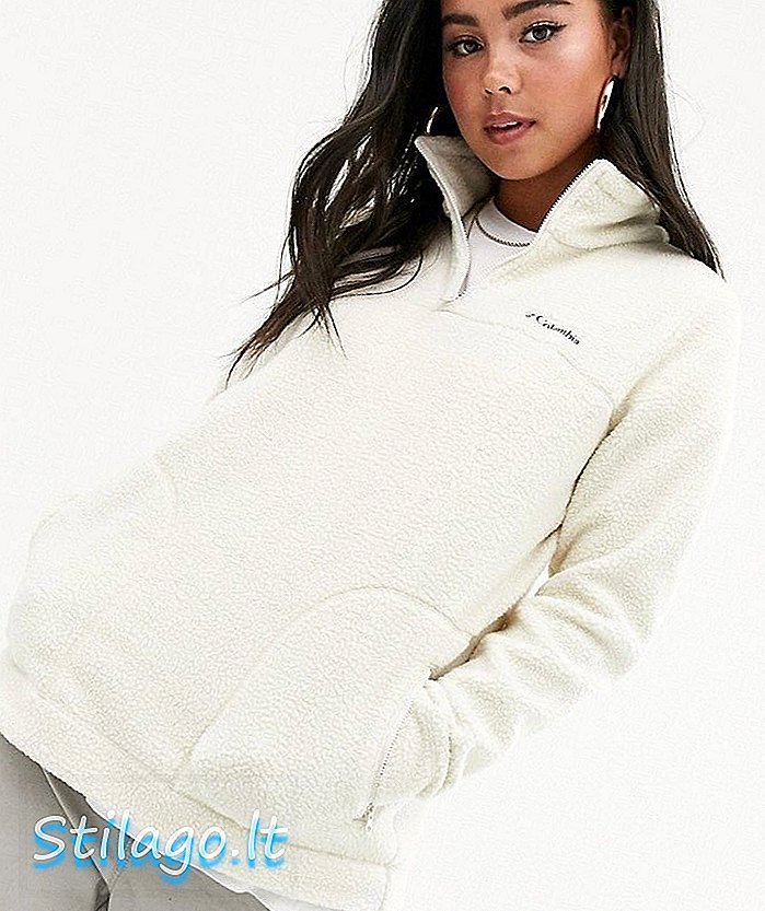 Columbia Canyon Point sherpa pullover dalam beige-Cream