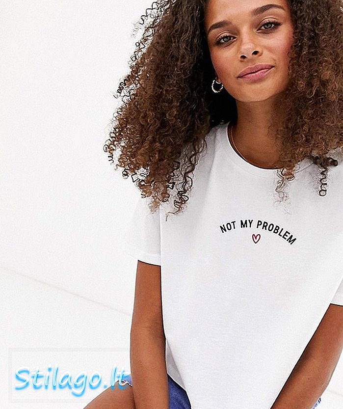 New Look not my problem slogan boxy crop tee in white