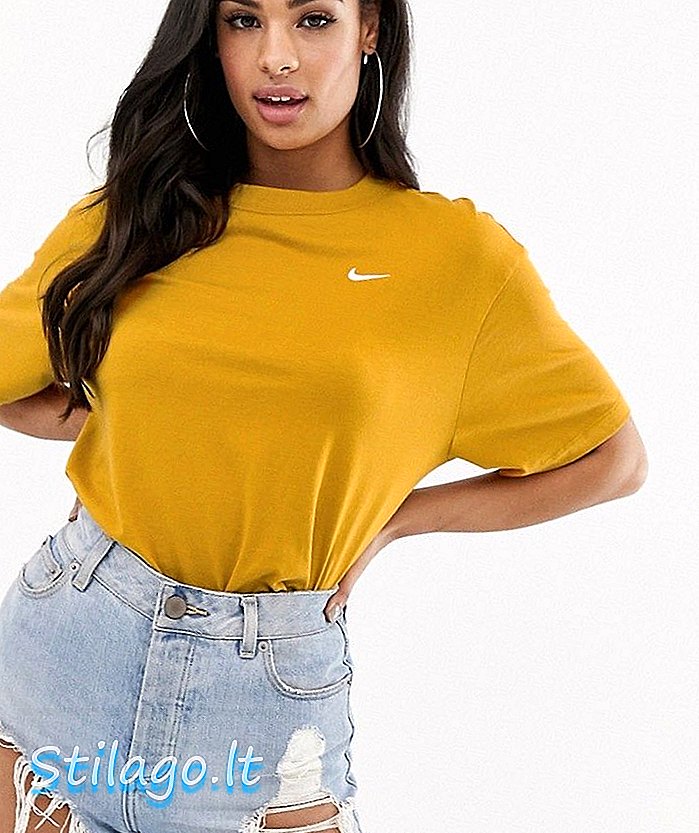 Nike gull mini swoosh overdimensjonert t-skjorte