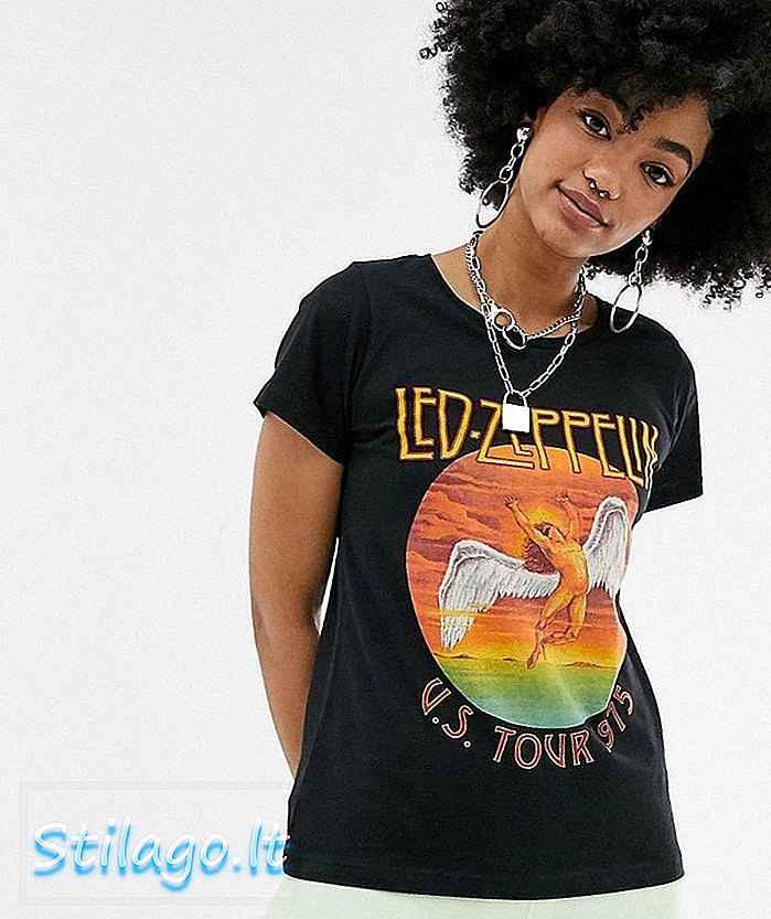 Noisy May ledde Zepplin grafiska band t-shirt-Multi
