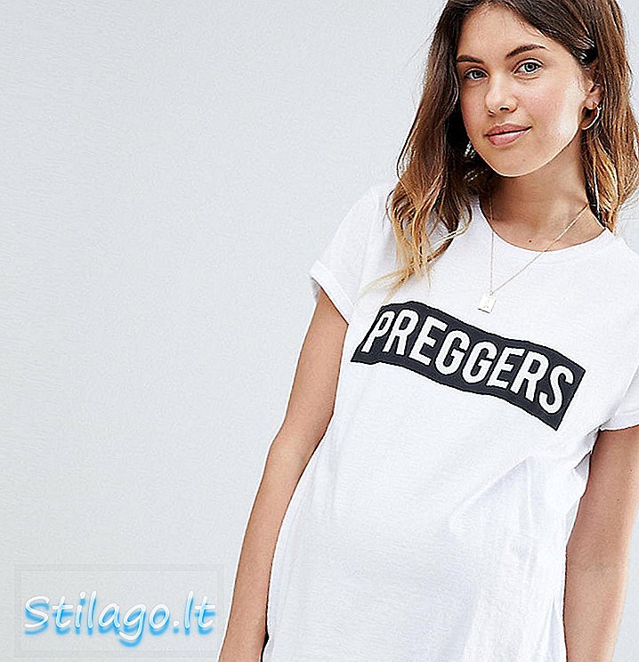 Camiseta de eslogan para embarazadas de ASOS, blanco