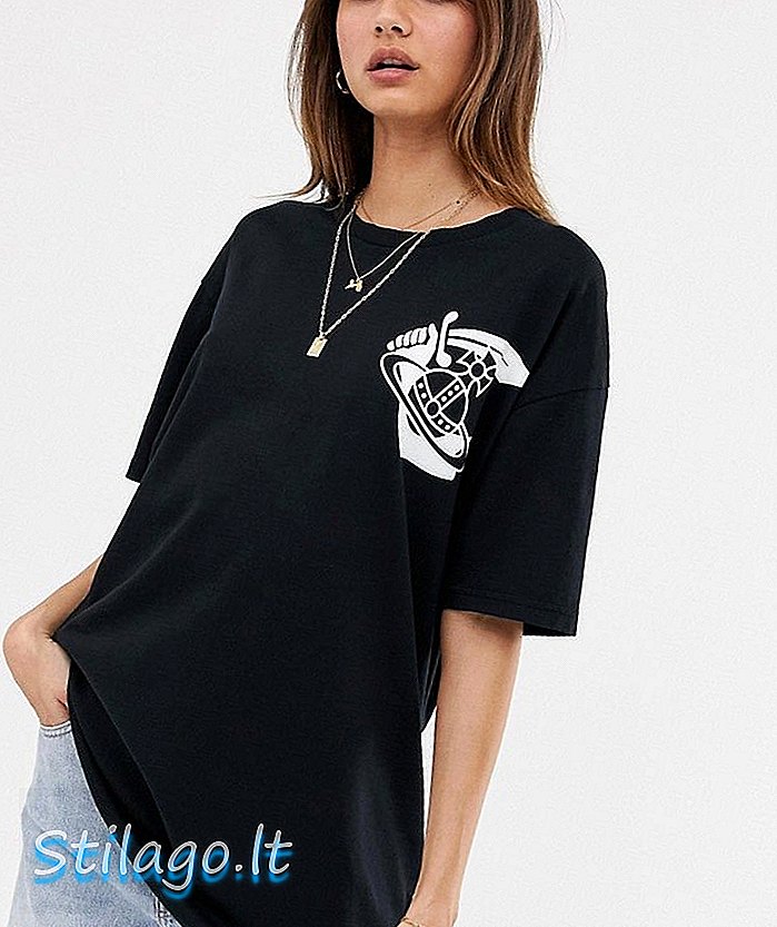 T-shirt à logo oversize Vivienne Westwood Anglomania-Noir