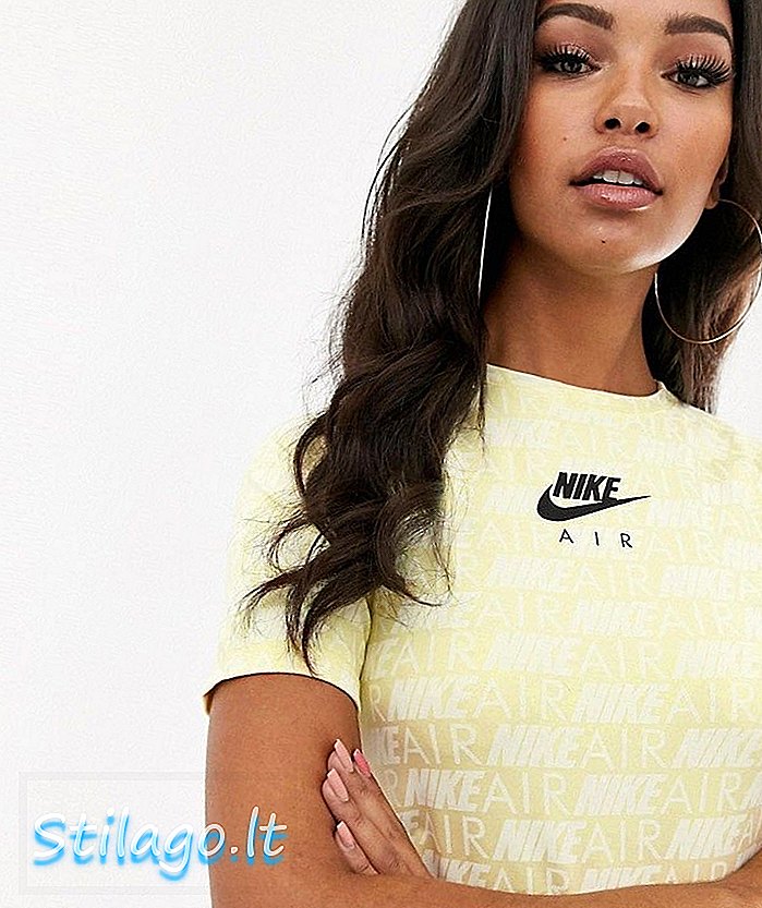 Nike Air Fluro žltá plodina top-zelená