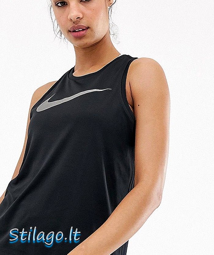 Nike Running Miler Tank In Black