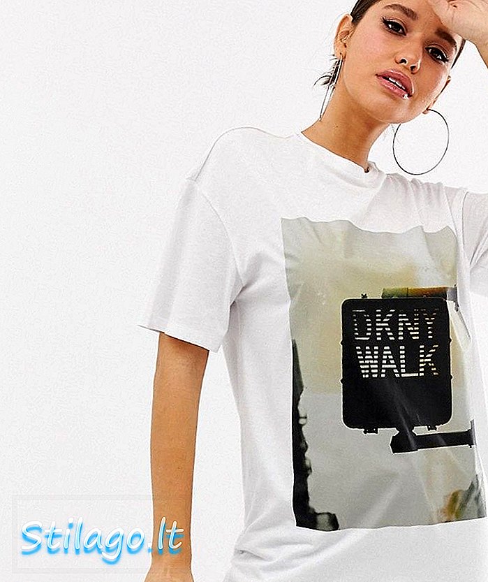 DKNY न्यूयॉर्क की टी-शर्ट-सफेद
