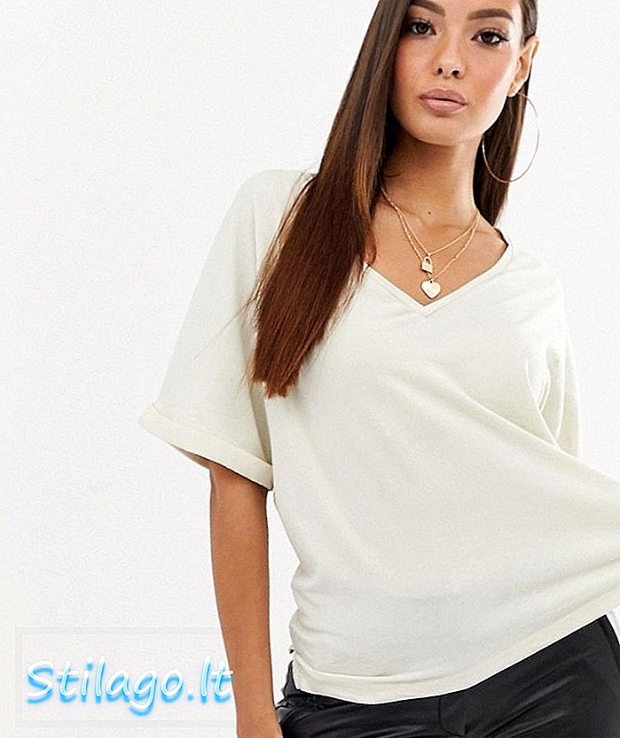 G-Star Joosa camiseta de algodón orgánico con cuello en v-Beige