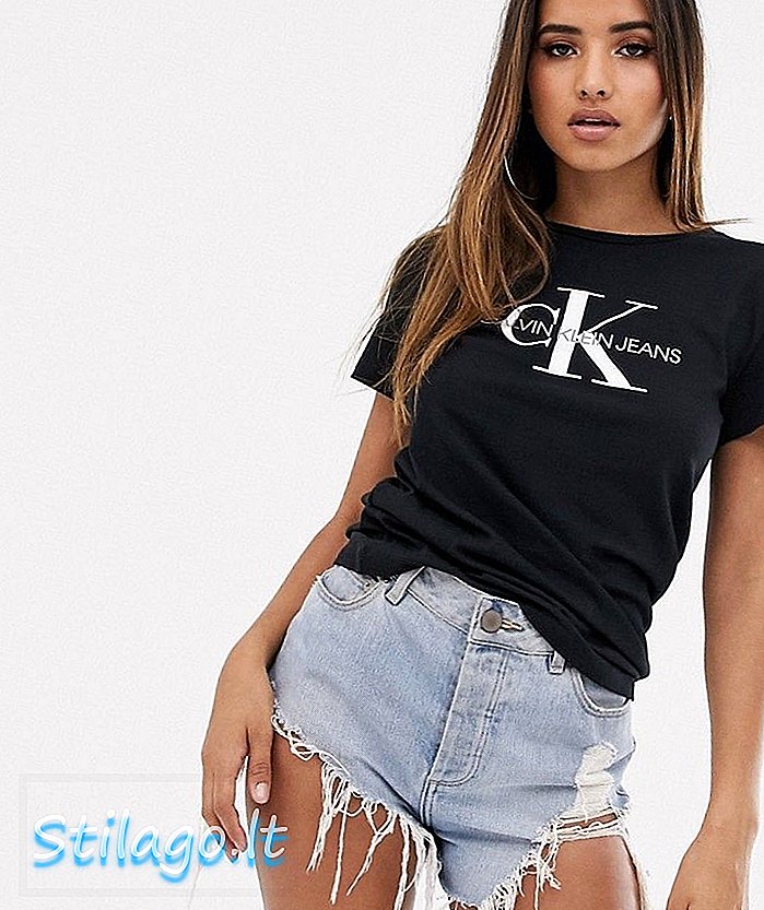 T-shirt z logo Calvin Klein Jeans-Czarny