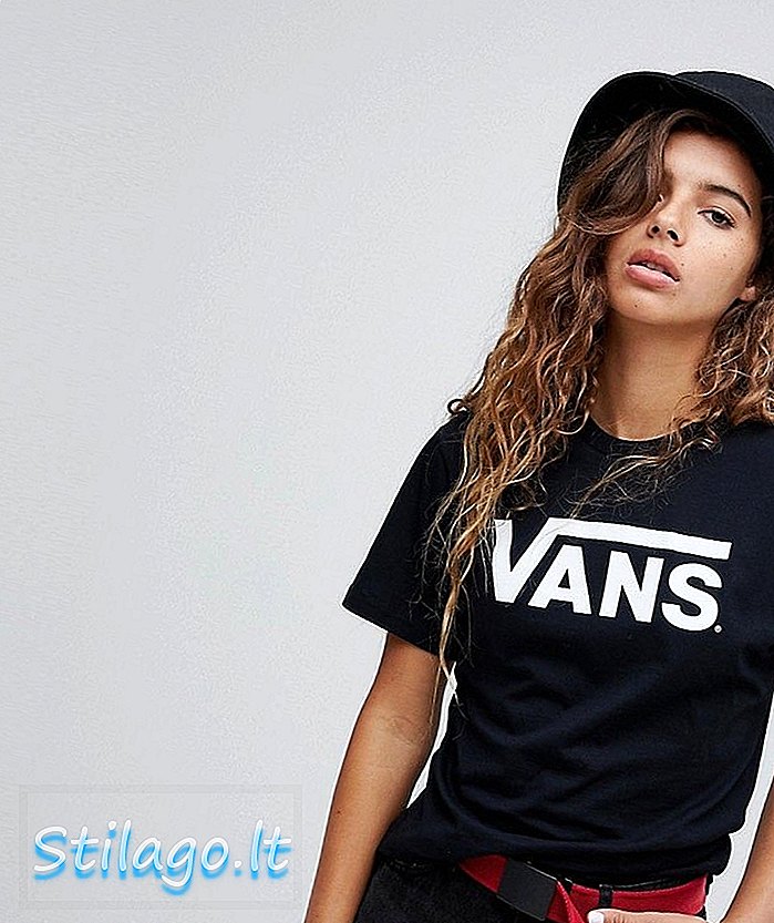 Vans Klassiek T-shirt met logo in zwart