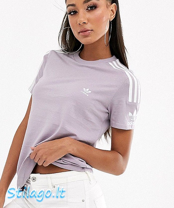 adidas Originals låst op t-shirt i lilla-lilla