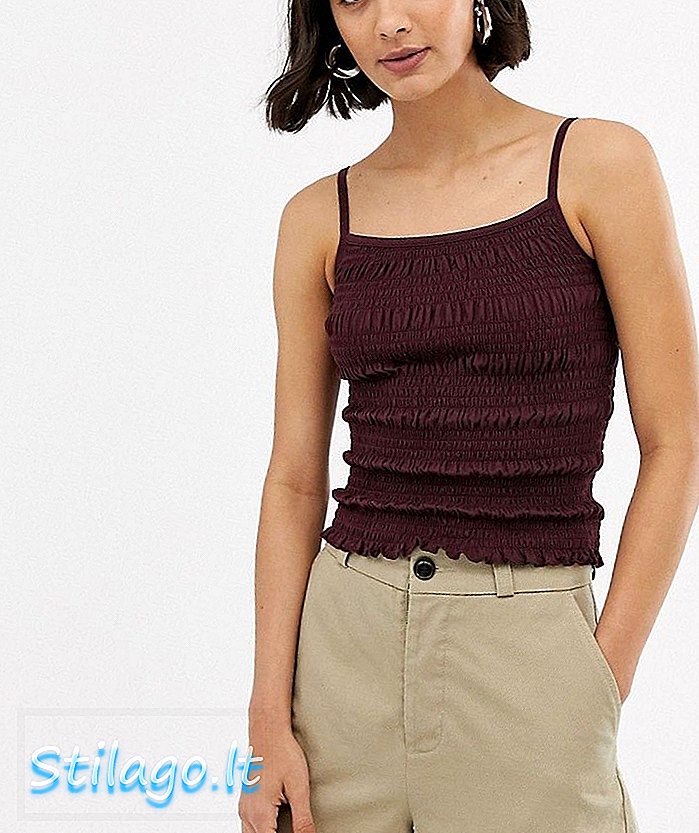 Seulement smock crop cami-Red