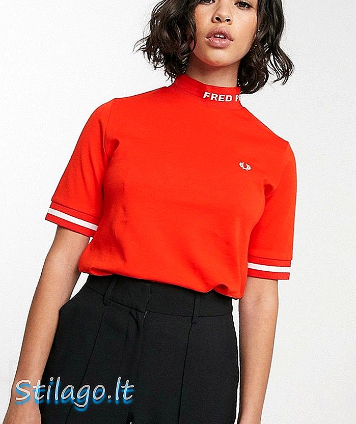Fred Perry logo cổ cao