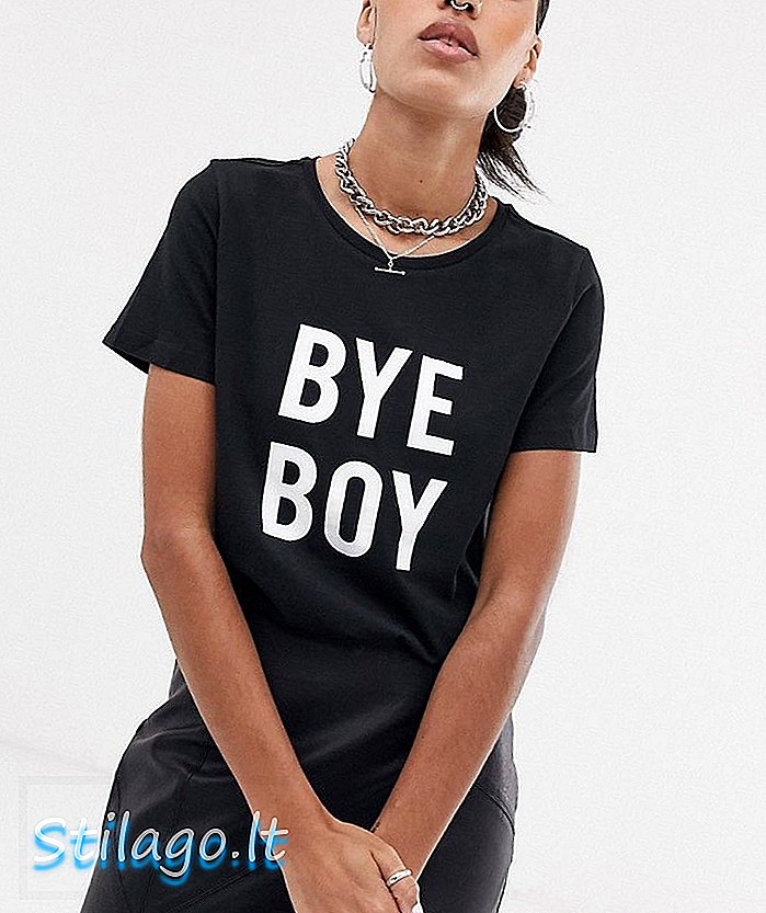 Noisy May bye boy logo tee en negro-Multi