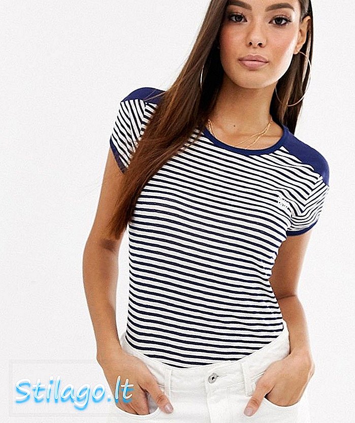 G-Star Ringer retro t-shirt med stripe Multi
