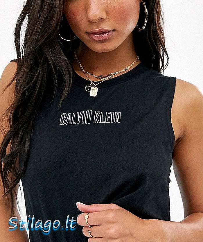 T-shirt de praia Calvin Klein em preto