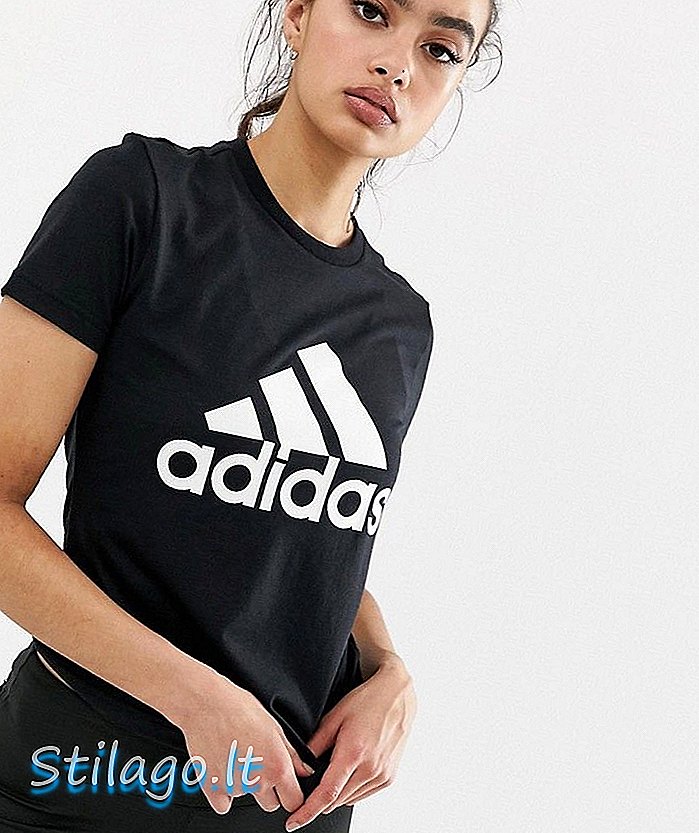 Koszulka treningowa z logo adidas w kolorze czarnym