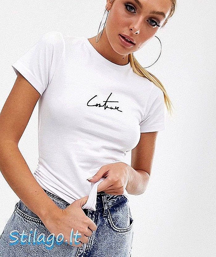 Camiseta estampada The Couture Club con motivo en blanco