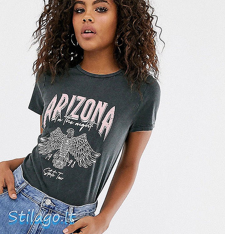 New Look Tall Arizona slogan T-shirt in grijs