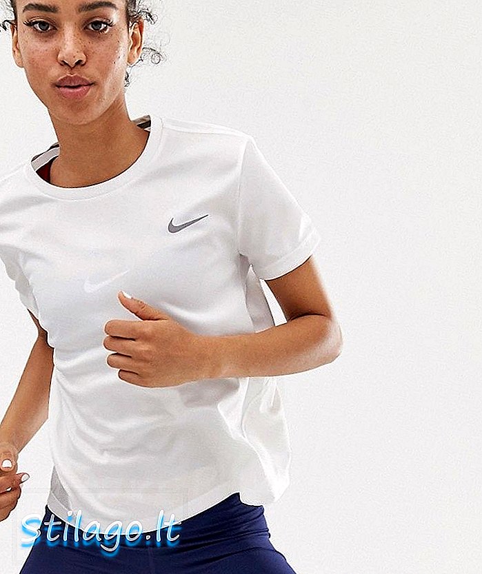 Nike Running Miler T-skjorte i hvit