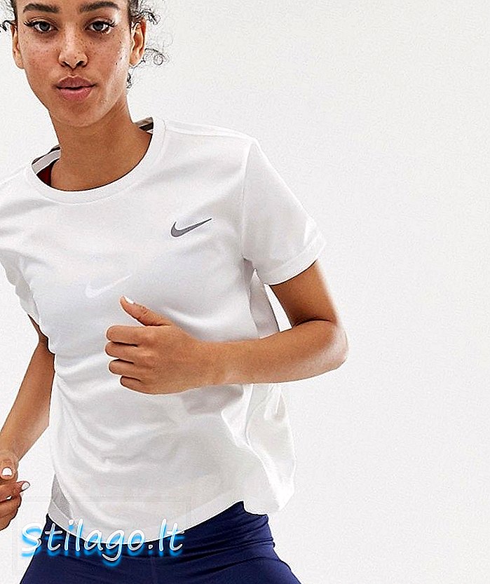 Camiseta Nike Running Miler en blanco