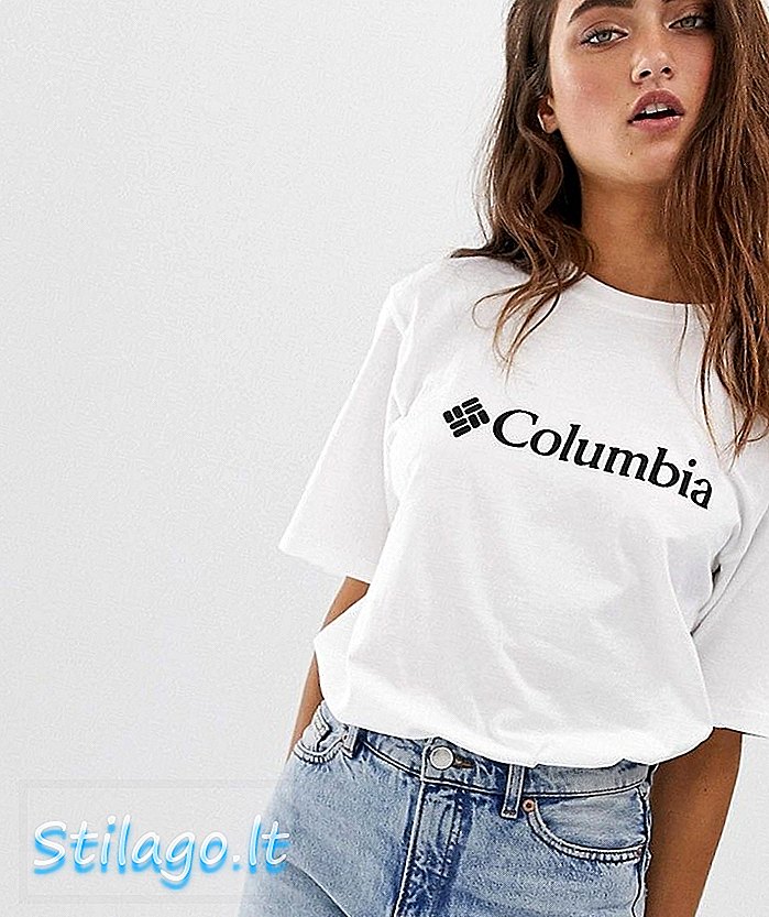 Balta „Columbia CSC Basic Logo“ marškinėliai