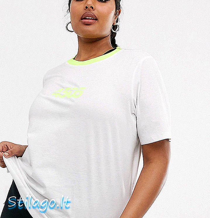 Camiseta curva ASOS 4505 de corte holgado extragrande-Blanco