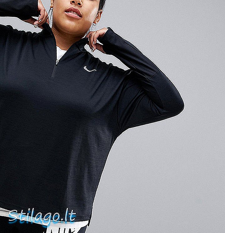 Nike Running Plus Pacer Half Zip Top i svart
