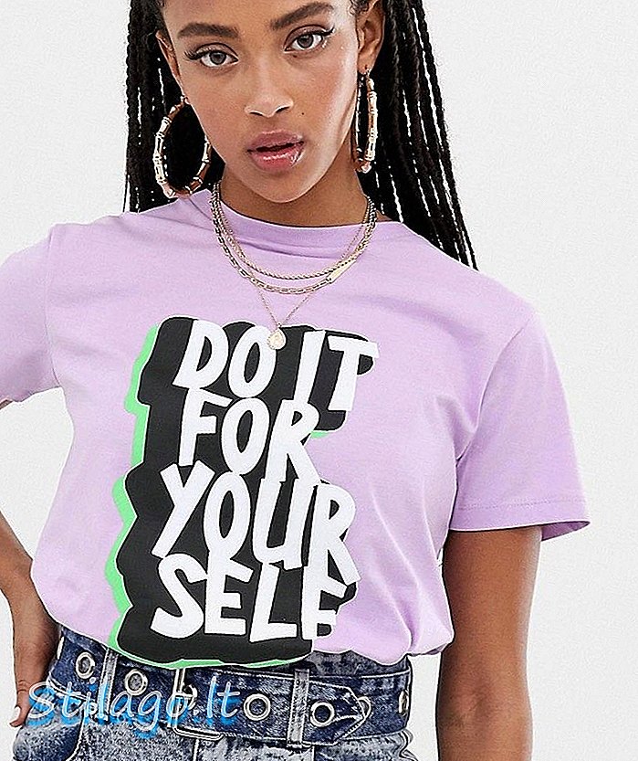 „ASOS DESIGN“ marškinėliai su pop-pop motyvu - rožiniai