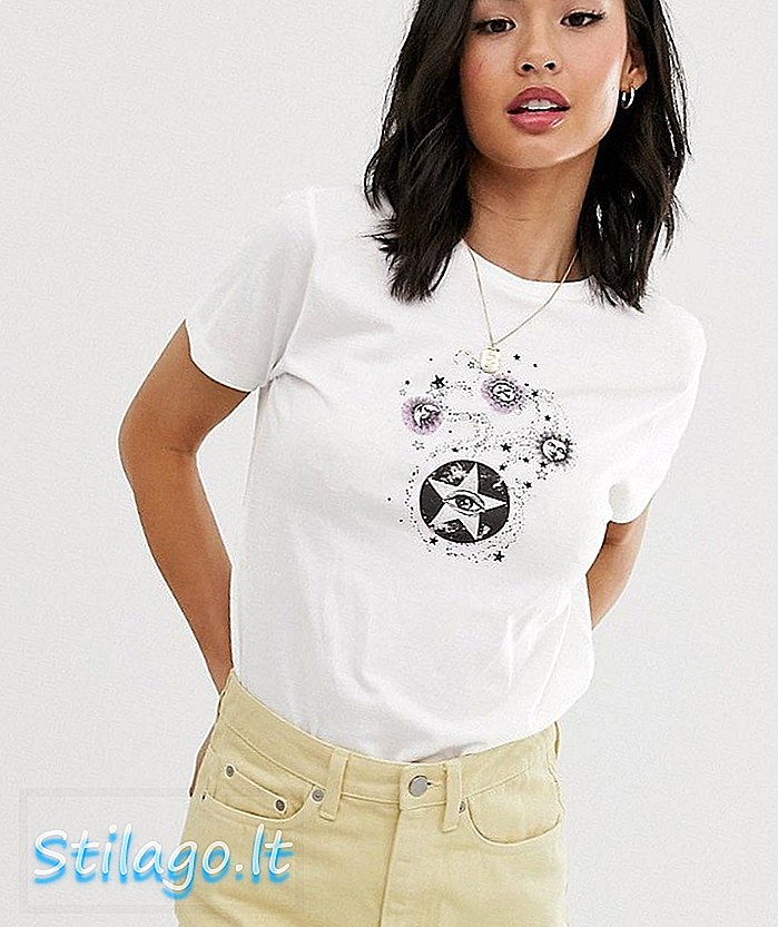 Majica ASOS DESIGN s mističnim printom u organskom pamuku-Bijeloj boji