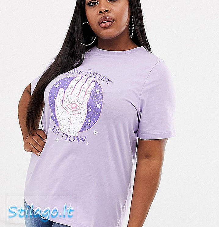 T-shirt Daisy Street Plus avec graphiques tarot-Violet