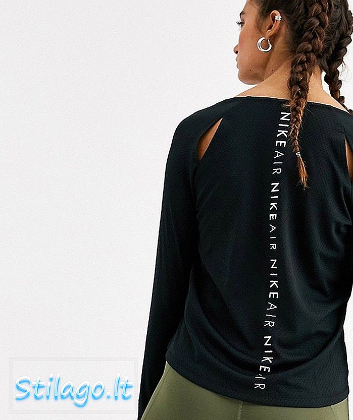 Nike Air Running μακρυμάνικη μπλούζα σε μαύρο χρώμα
