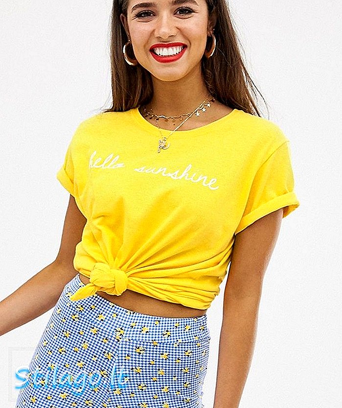 T-shirt Daisy Street dengan cetakan cahaya matahari-Kuning