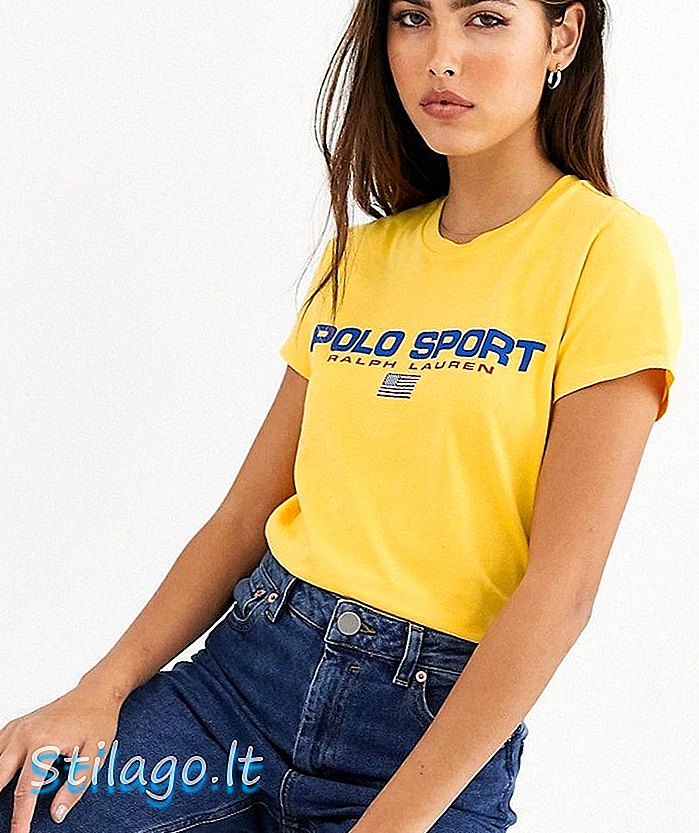 Polo Ralph Lauren спортивная футболка желтого цвета