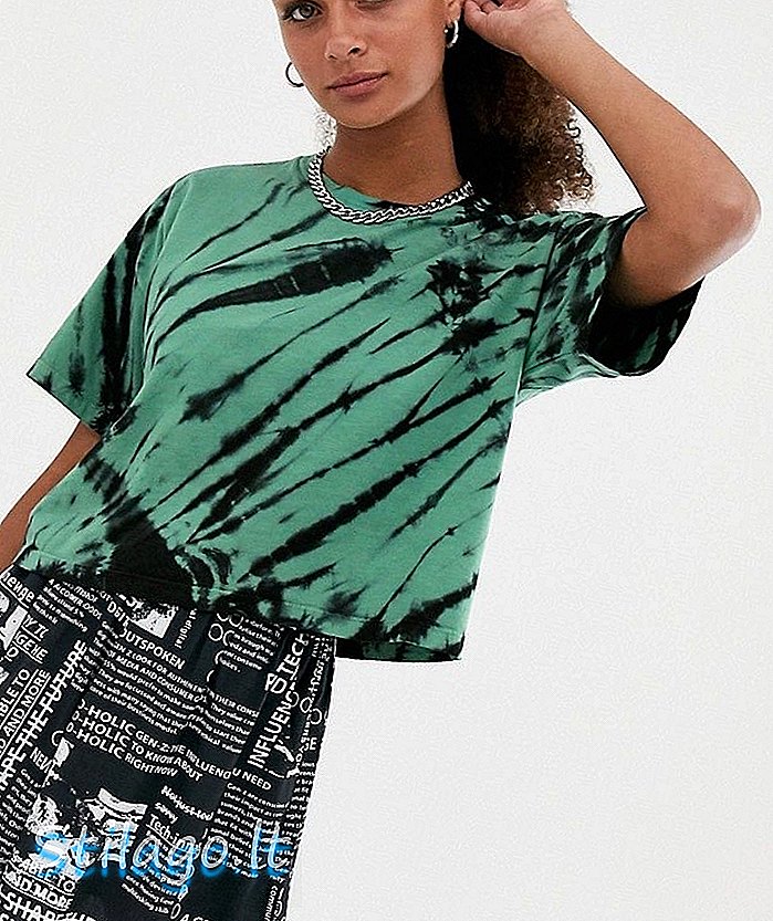 ASOS DESIGN t-shirt, yeşil batik-Multi