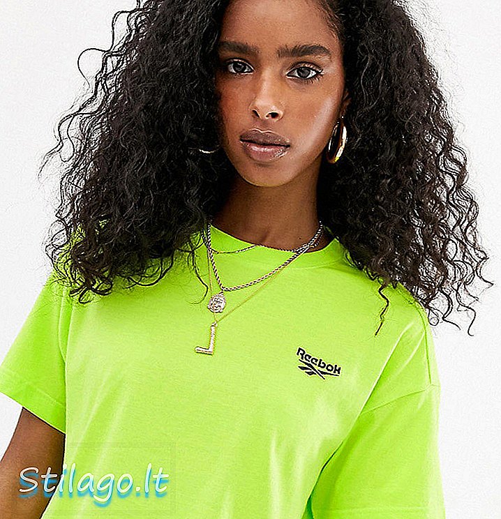 Reebok rajasi neonvihreä t-paita yksinoikeudella ASOS: lle