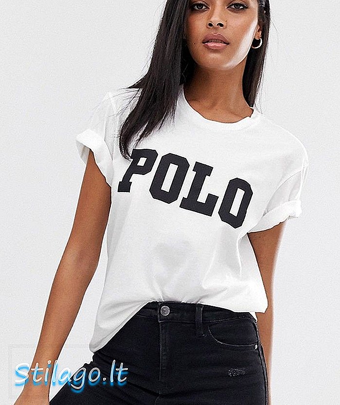 T-shirt corajoso do logotipo de Polo Ralph Lauren