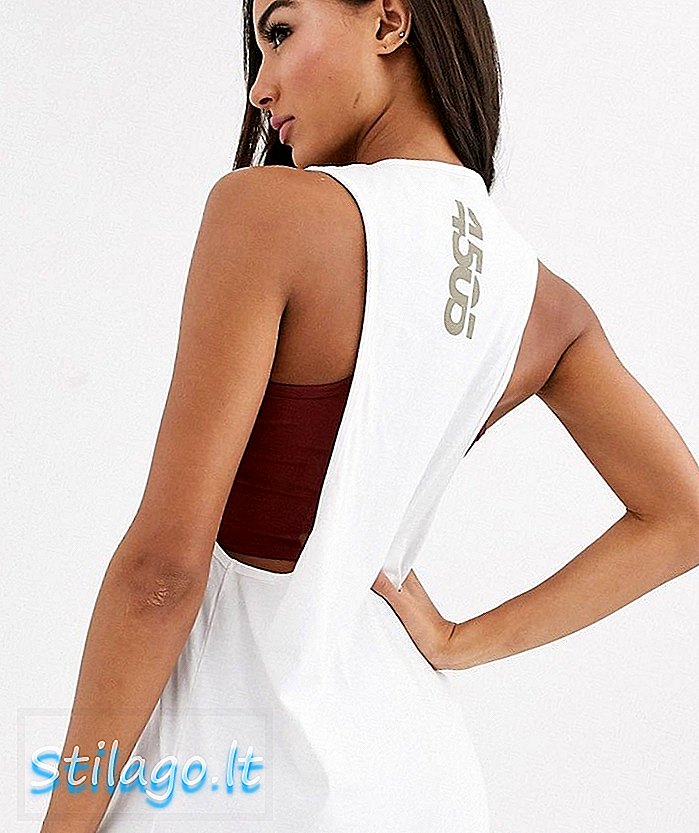 ASOS 4505 drop armhole vest di cotton touch-White