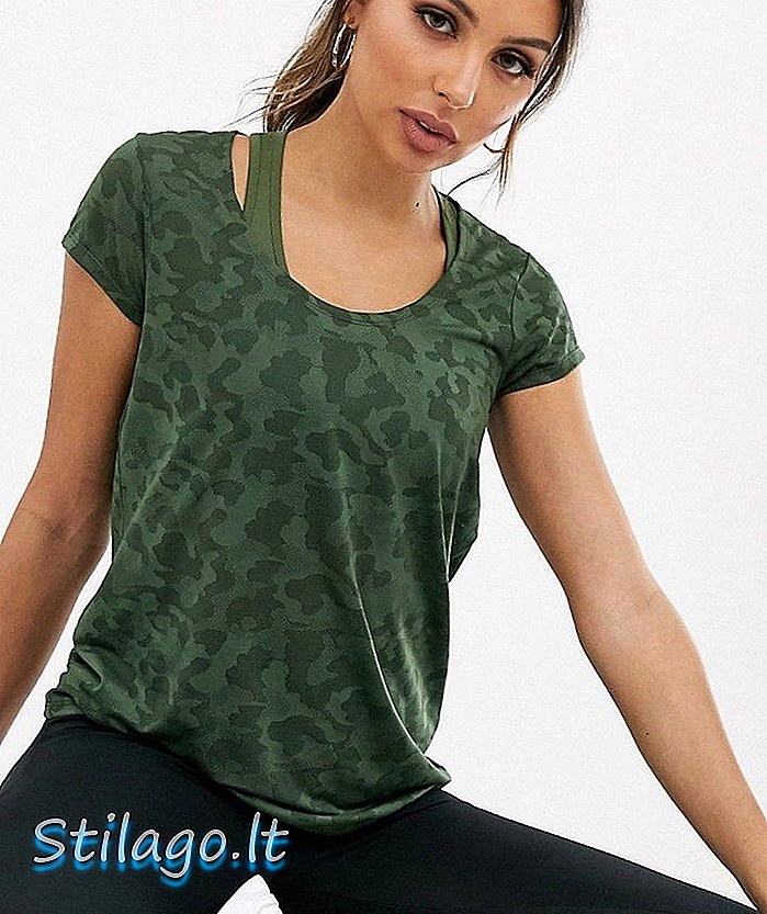 ASOS 4505 t-shirt i ren camo-grøn