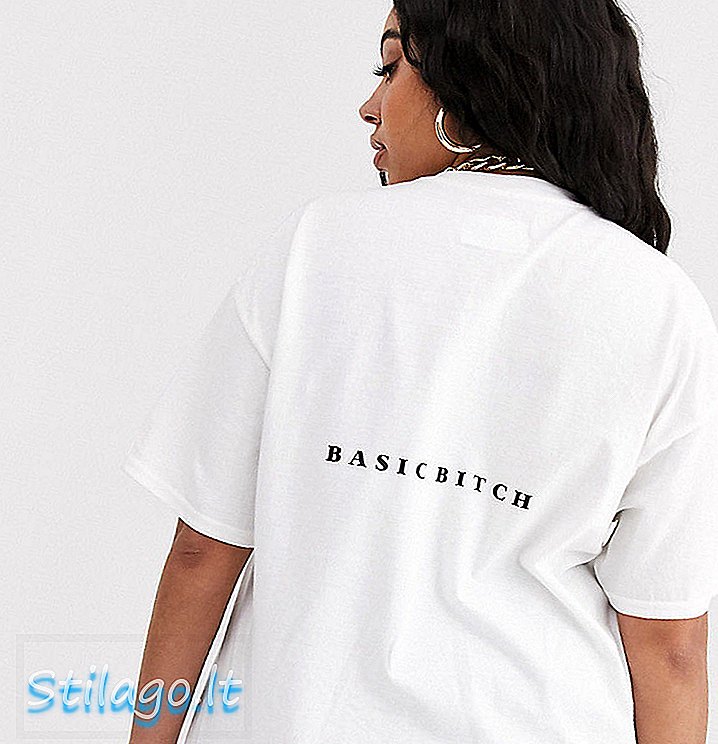PrettyLittleThing Plus eksklusiv enkel t-skjorte i tispe i hvitt