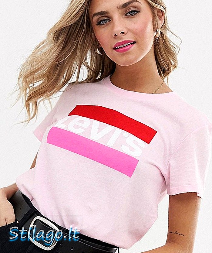 Leviho dokonalé tričko se sportovní grafikou-růžovou