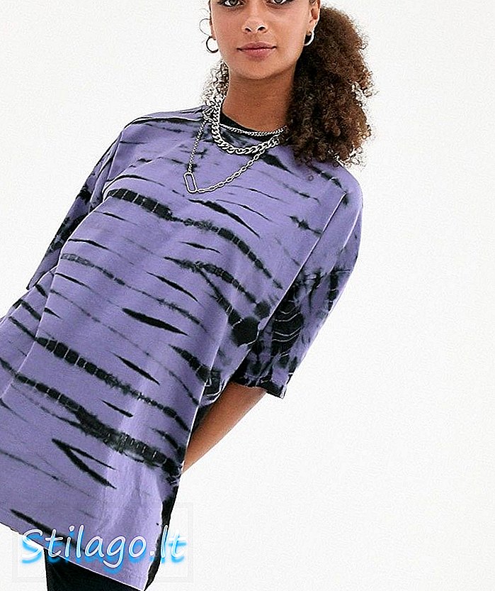 ASOS DESIGN overdimensjonert t-skjorte i grunge slipsfargestoff-Multi