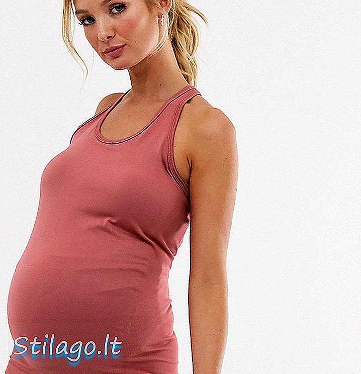 ريبوك سترة الحمل بدون أكمام باللون الوردي