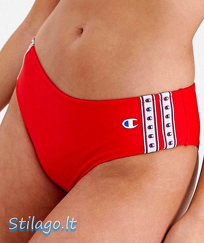 Champion sidelogo bikini bund i rødt