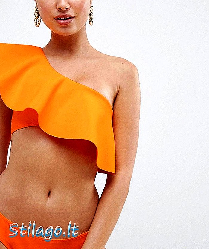ASOS DESIGN scuba hipster bikini bagian bawah berwarna oranye